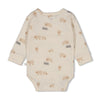 Unisexs Wikkelromper AOP - Sleepy Sheepy van Feetje in de kleur Off White in maat 62.
