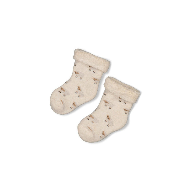 Unisexs Sokken - Sleepy Sheepy van Feetje in de kleur Off White in maat 50-56.