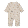 Unisexs Pak omslagvoet rib AOP - Sleepy Sheepy van Feetje in de kleur Off White in maat 62.