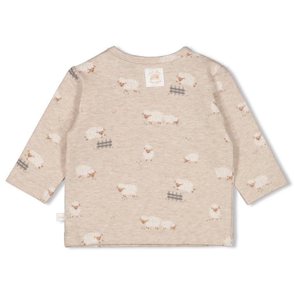 Unisexs Longsleeve AOP - Sleepy Sheepy van Feetje in de kleur Bruin in maat 62.