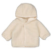 Unisexs Omkeerbaar teddy jasje met capuchon - Sleepy Sheepy van Feetje in de kleur Off White in maat 62.