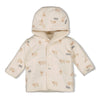 Unisexs Omkeerbaar teddy jasje met capuchon - Sleepy Sheepy van Feetje in de kleur Off White in maat 62.