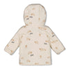 Unisexs Omkeerbaar teddy jasje met capuchon - Sleepy Sheepy van Feetje in de kleur Off White in maat 62.
