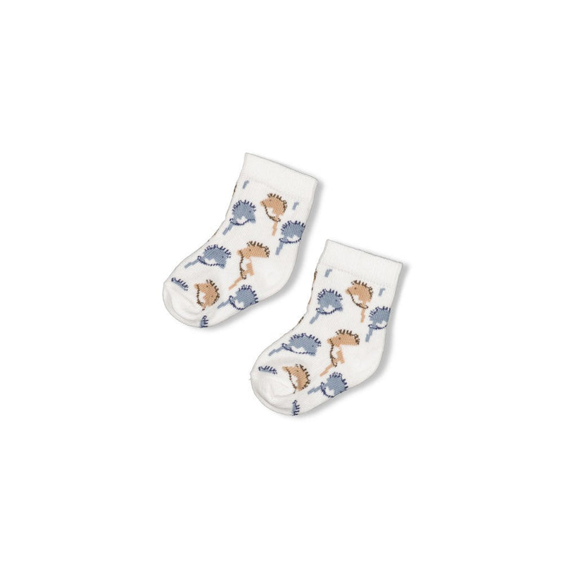 Jongens Sokken - Howdy van Feetje in de kleur Off White in maat 50-56.