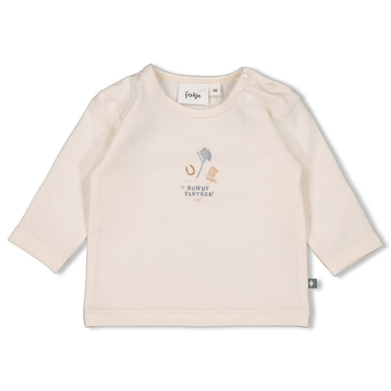 Jongens Longsleeve - Howdy van Feetje in de kleur Off White in maat 62.