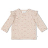 Meisjes Overslagshirt rib AOP - Morning Sun van Feetje in de kleur Bruin in maat 62.