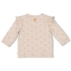 Meisjes Overslagshirt rib AOP - Morning Sun van Feetje in de kleur Bruin in maat 62.