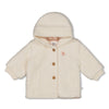 Meisjes Teddy jasje met capuchon - Morning Sun van Feetje in de kleur Off White in maat 62.