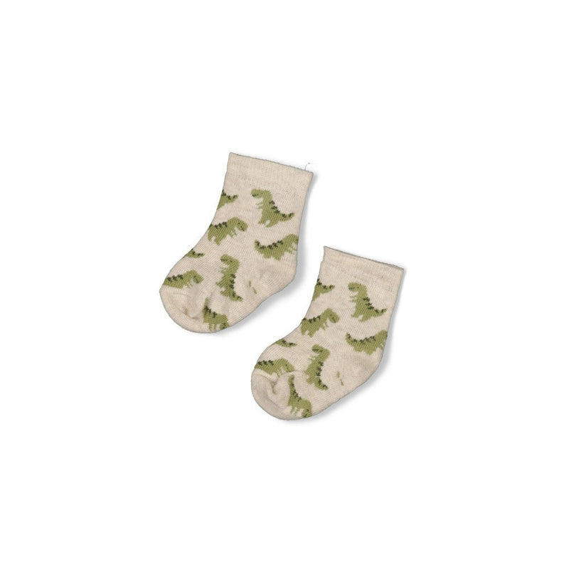 Jongens Sokken - Rawrsome van Feetje in de kleur Off White in maat 56-62.