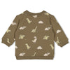 Jongens Sweater AOP - Rawrsome van Feetje in de kleur Groen in maat 86.