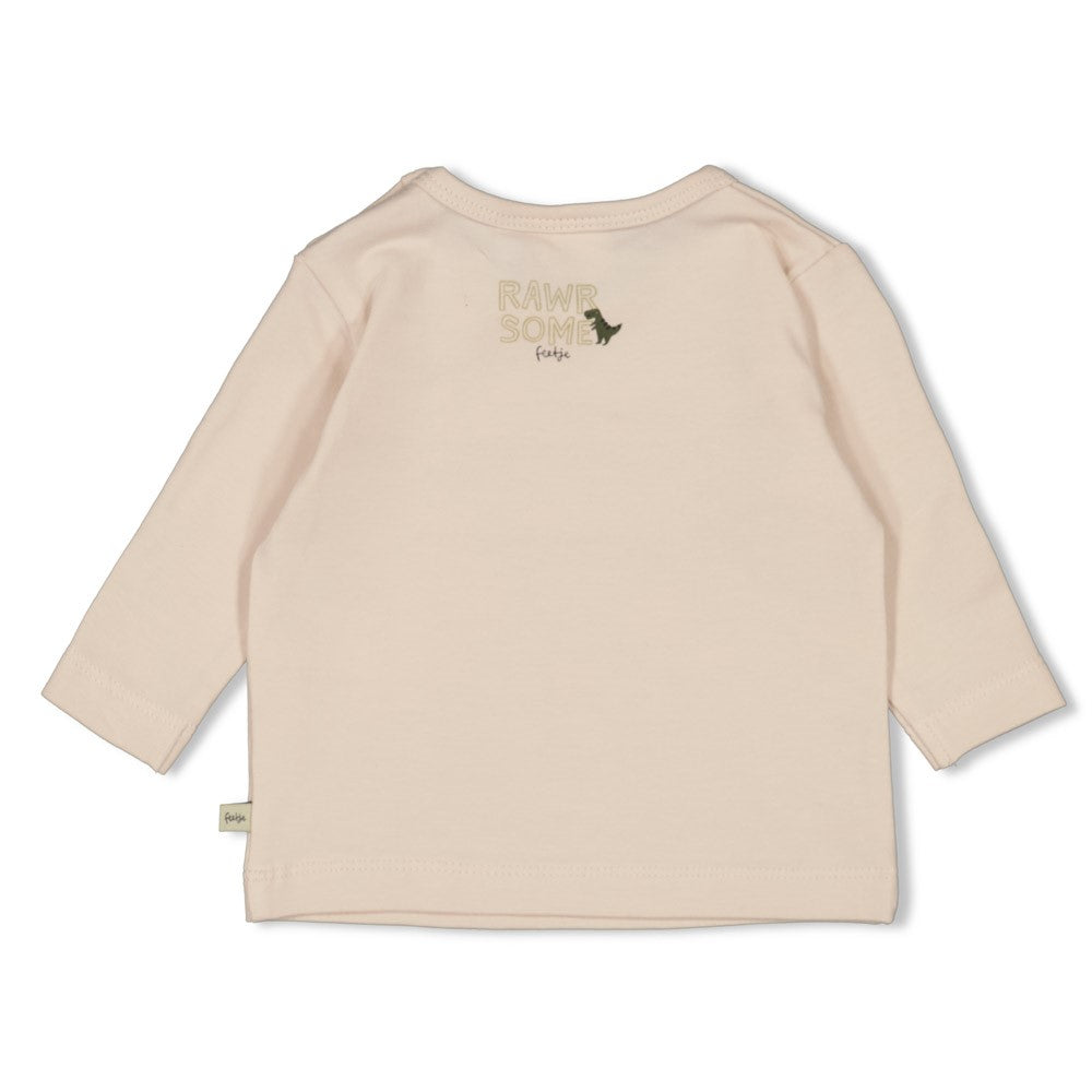 Jongens Longsleeve - Rawrsome van Feetje in de kleur Off White in maat 86.