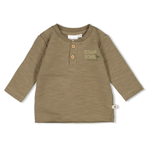 Jongens Longsleeve - Rawrsome van Feetje in de kleur Groen in maat 86.