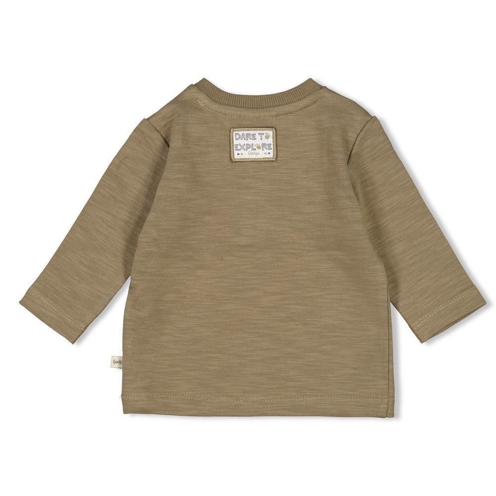 Jongens Longsleeve - Rawrsome van Feetje in de kleur Groen in maat 86.