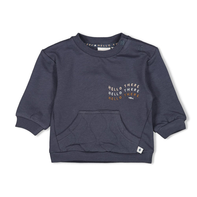 Jongens Sweater - Narwal van Feetje in de kleur Blauw in maat 86.