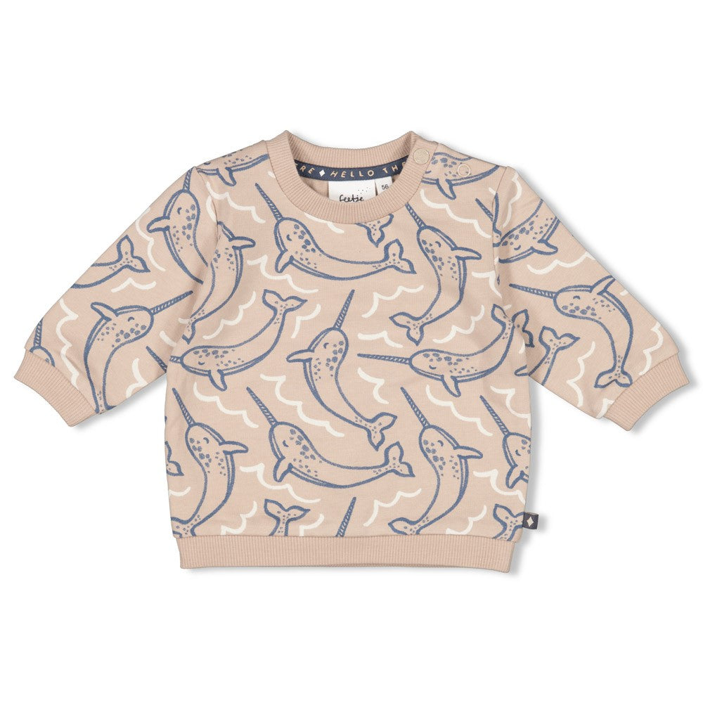 Feetje Sweater AOP - Narwal