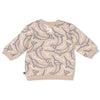 Jongens Sweater AOP - Narwal van Feetje in de kleur Bruin in maat 86.