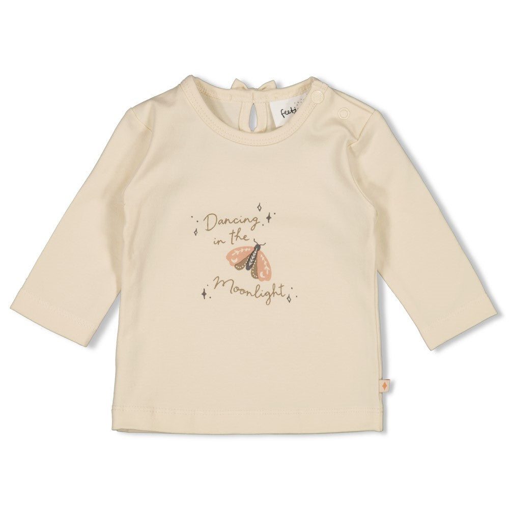 Meisjes Longsleeve - Dancing In The Moonlight van Feetje in de kleur Off White in maat 86.