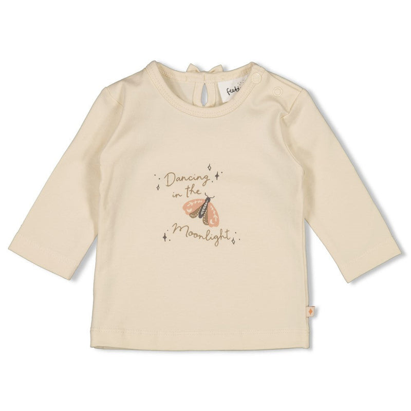 Meisjes Longsleeve - Dancing In The Moonlight van Feetje in de kleur Off White in maat 86.