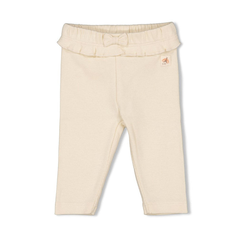 Meisjes Legging rib - Dancing In The Moonlight van Feetje in de kleur Off White in maat 86.
