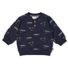 Jongens Sweater AOP - Let's Go! van Feetje in de kleur Donkerblauw in maat 86.