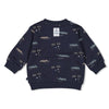Jongens Sweater AOP - Let's Go! van Feetje in de kleur Donkerblauw in maat 86.