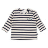 Jongens Longsleeve rib met streep -  Let's Go! van Feetje in de kleur Donkerblauw in maat 86.