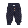 Jongens Geruite broek badstof - Let's Go! van Feetje in de kleur Donkerblauw in maat 86.