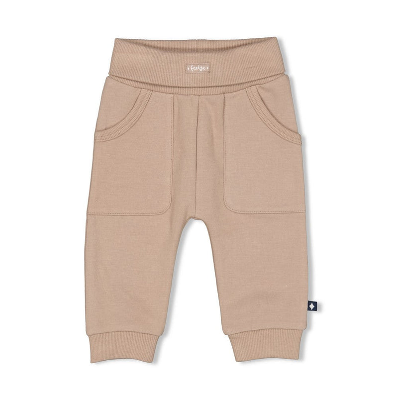 Jongens Broek - Let's Go! van Feetje in de kleur Bruin in maat 86.