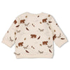 Jongens Sweater AOP - Wild World van Feetje in de kleur Off White in maat 86.
