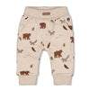Jongens Broek AOP - Wild World van Feetje in de kleur Bruin in maat 86.