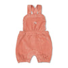 Meisjes Tuinbroek kort velours rib - Woodland Bloom van Feetje in de kleur Roze in maat 86.