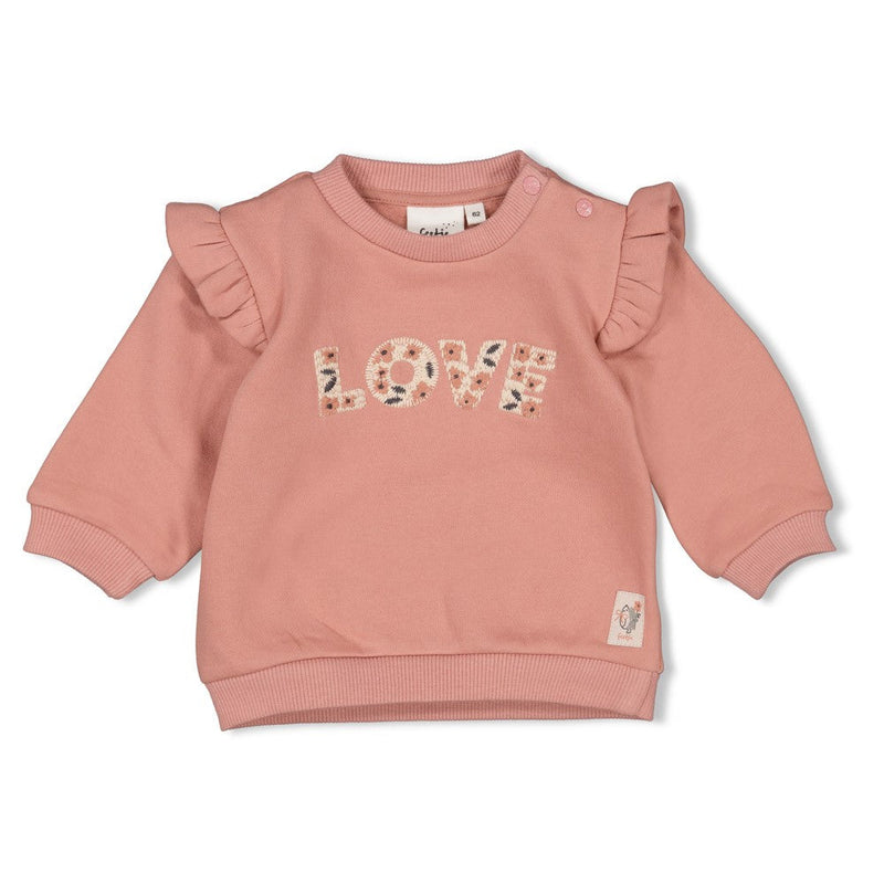Meisjes Sweater - Woodland Bloom van Feetje in de kleur Roze in maat 86.