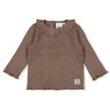 Meisjes Longsleeve rib - Better Together van Feetje in de kleur Bruin in maat 86.