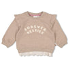 Meisjes Sweater - Better Together van Feetje in de kleur Bruin in maat 86.