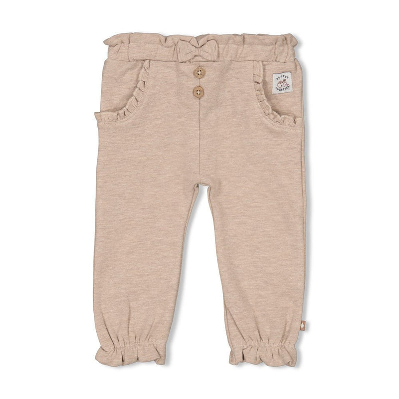 Meisjes Broek ruches - Better Together van Feetje in de kleur Bruin in maat 86.