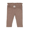 Meisjes Legging rib - Better Together van Feetje in de kleur Bruin in maat 86.