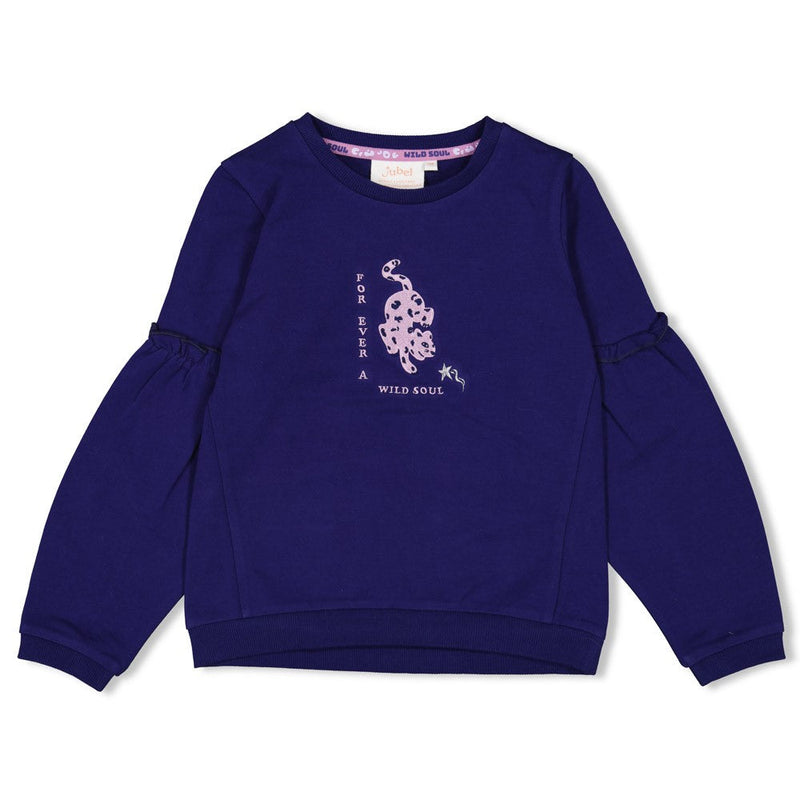 Meisjes Sweater - Wild Soul van Jubel in de kleur Indigo in maat 128.
