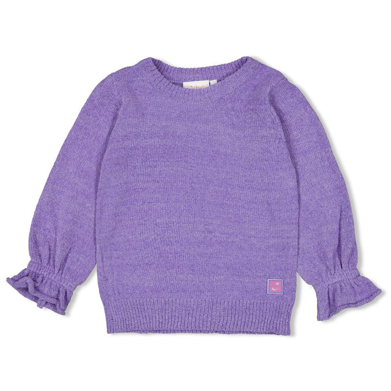 Meisjes Sweater gebreid - Wild Soul van Jubel in de kleur Lavendel in maat 128.