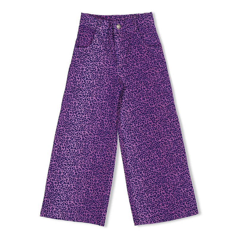 Meisjes Flared broek AOP - Wild Soul van Jubel in de kleur l.Lila in maat 128.