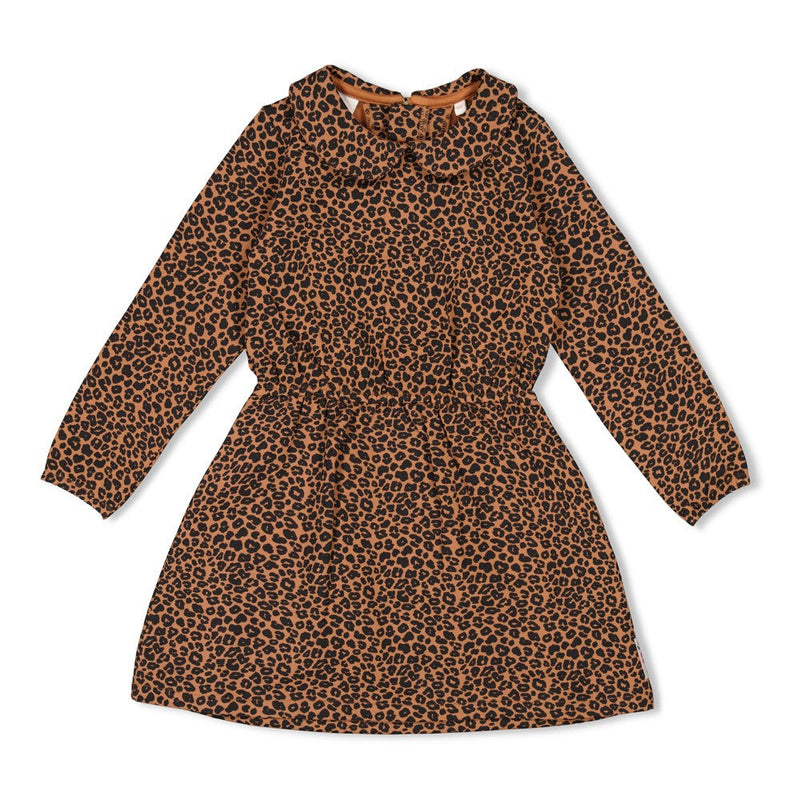 Meisjes Jurk AOP - Queen Of Hearts van Jubel in de kleur Bruin in maat 128.