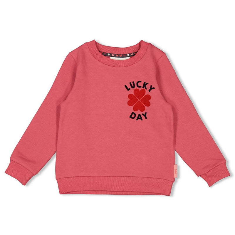 Meisjes Sweater - Queen Of Hearts van Jubel in de kleur Roze in maat 128.