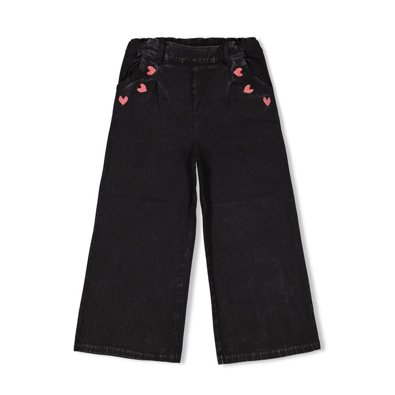 Meisjes Culotte denim look - Queen Of Hearts van Jubel in de kleur Antraciet in maat 128.