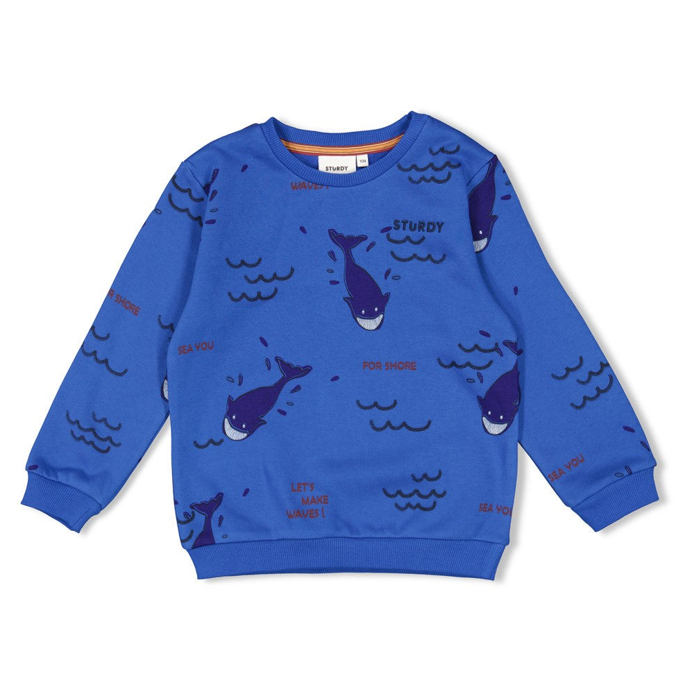 Sturdy Sweater AOP - Waves and Whales