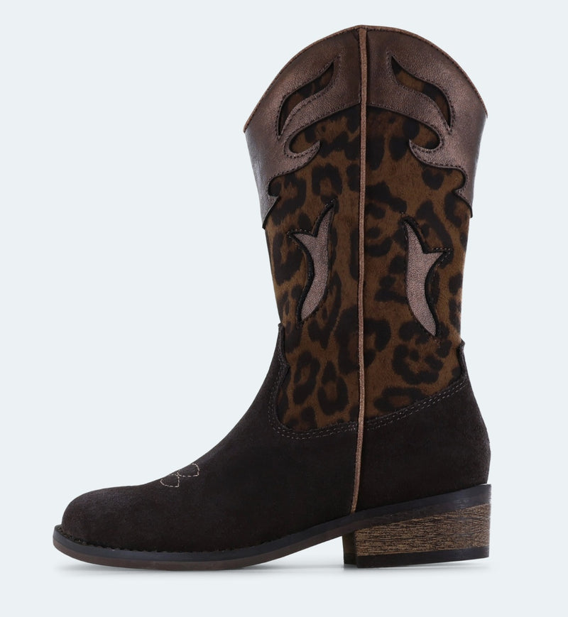 Shoesme western laars dark brown leo