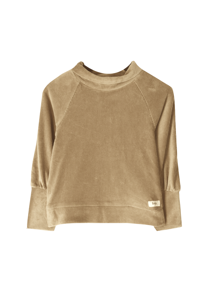 Baje Studio Whitney rib turtle longsleeve peanut