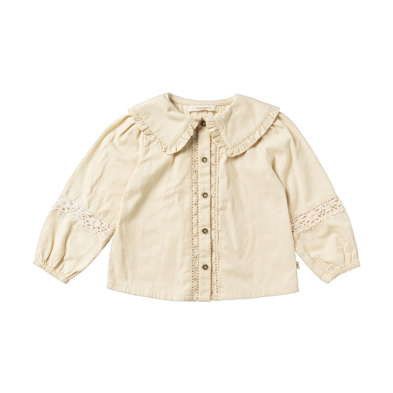 Meisjes Shirt Vintage | Feline van Your Wishes in de kleur Honeycomb in maat 122-128.
