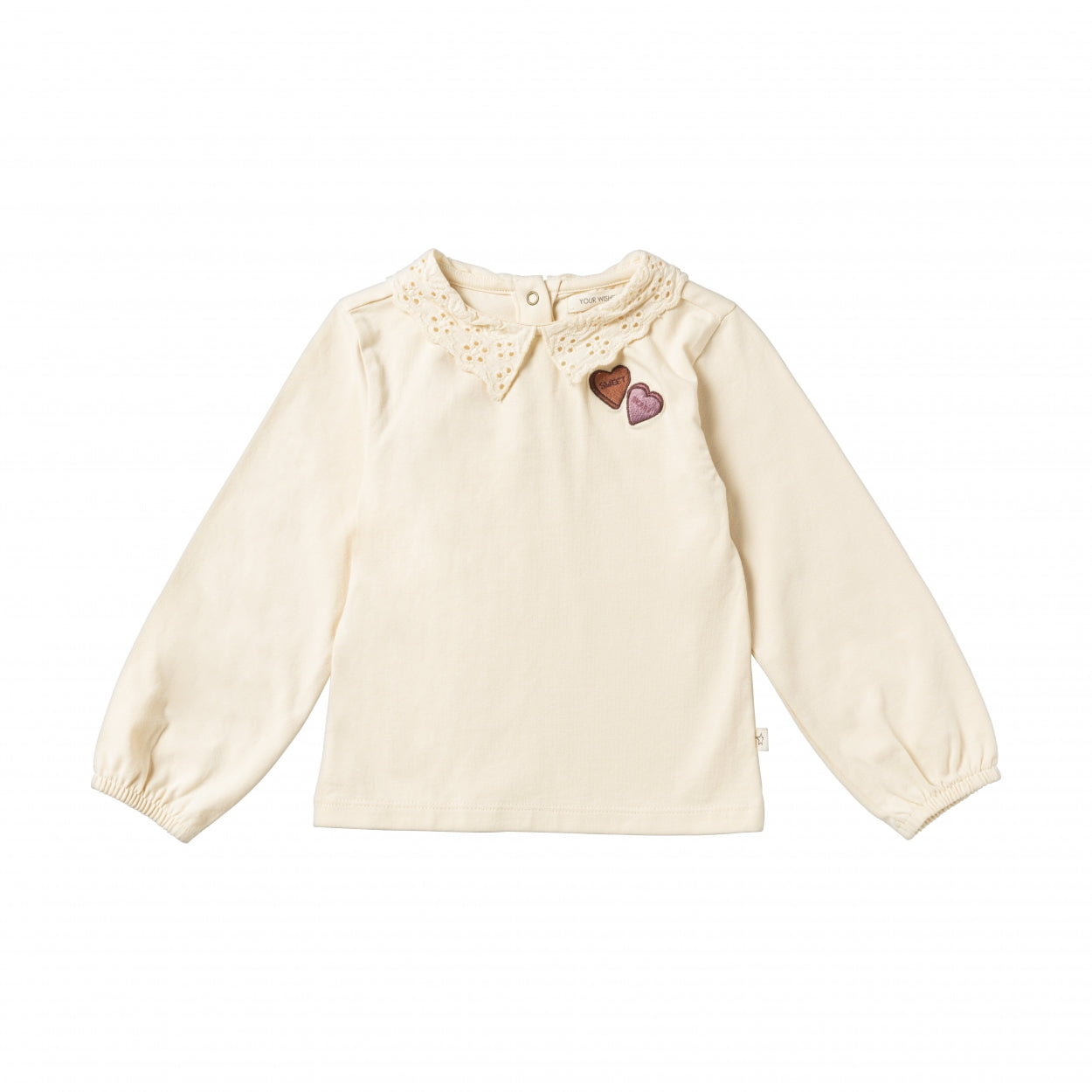 Meisjes Shirt Sweet Heart | Melo van Your Wishes in de kleur Honeycomb in maat 98.