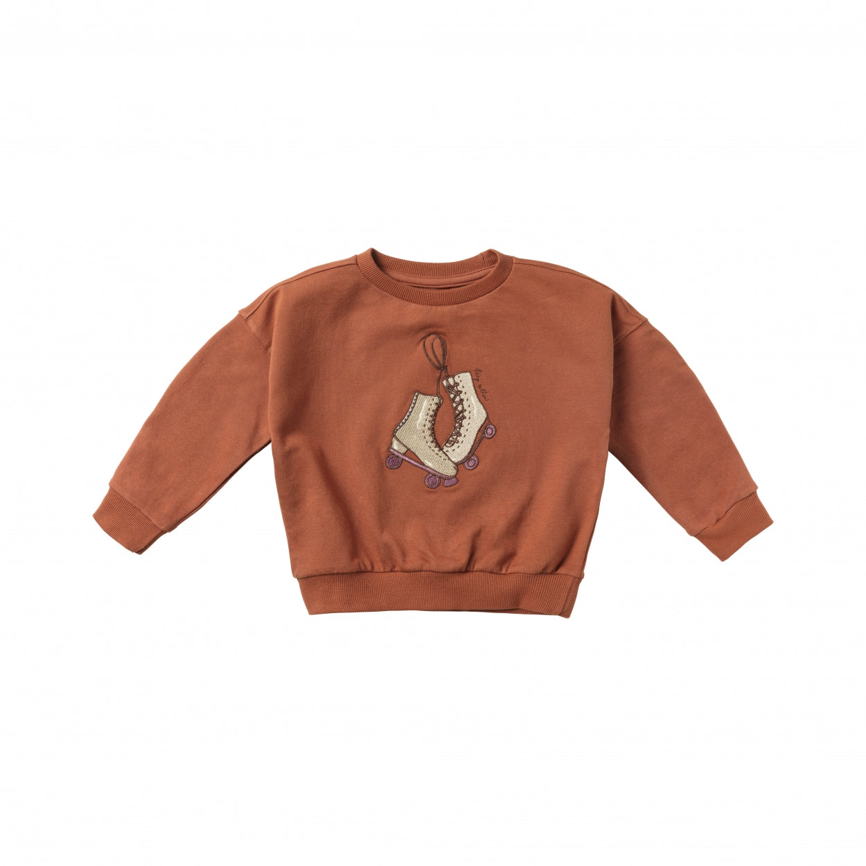 Meisjes Sweater Rollerskate | Nio van Your Wishes in de kleur Carmine in maat 98.