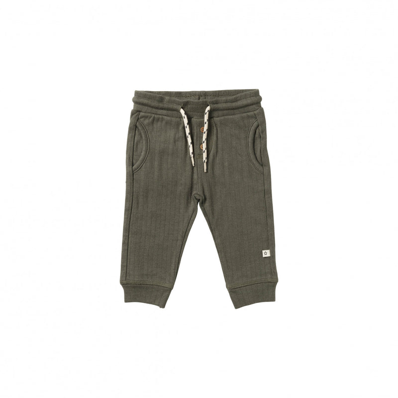 Jongens Broek Swift | Malik van Your Wishes in de kleur Hunter Green in maat 74.