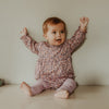 Meisjes Legging Twin Rib | Jill van Your Wishes in de kleur Lavender in maat 74.